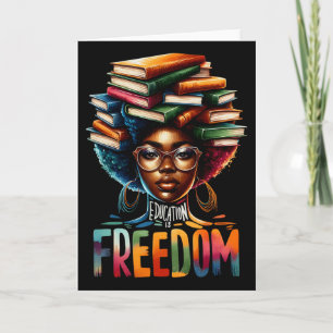 Onderwijs Is Vrijheid Zwarte Leraar Boeken Zwarte Kaart