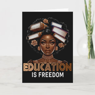 Onderwijs Is Vrijheid Zwarte Leraar Boeken Zwarte Kaart