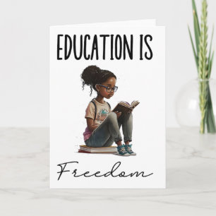 Onderwijs Is Vrijheid Zwarte Leraar Boeken Zwarte Kaart
