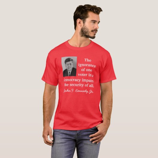 Onderwijs jezelf, dan stem! t-shirt (Voorkant volledig)