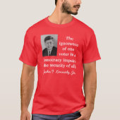 Onderwijs jezelf, dan stem! t-shirt (Voorkant)