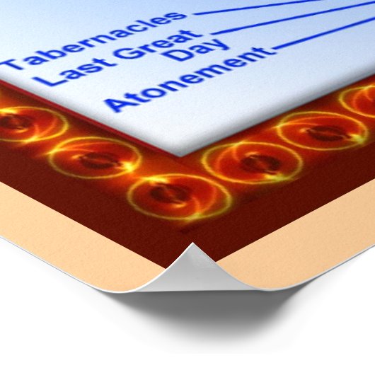 Onderwijs, jodendom, joodse festivals poster (Hoek)