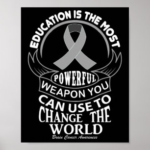 Onderwijs kan de wereld van hersenkanker verandere poster