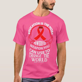 Onderwijs kan het bewustzijn van de World Stroke v T-shirt