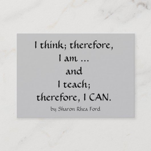 Onderwijs / Lerarenprofiel - Visitekaartje door SR (Voorkant)