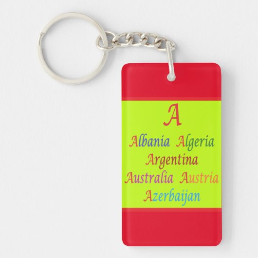 Onderwijs leren design in gemengde kleuren sleutelhanger (Voorkant)