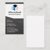 Onderwijs Leren | Logo met afstudeerhoed Visitekaartje (Voorkant / Achterkant)