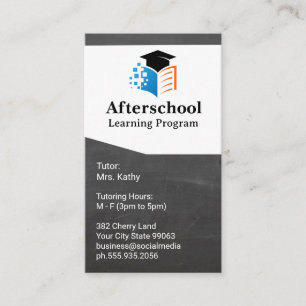 Onderwijs Leren   Logo met afstudeerhoed Visitekaartje
