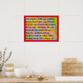 Onderwijs Leren ontwerpen in gemengde kleuren Poster (Keuken)