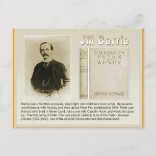 Onderwijs, literatuur, JM Barrie, Peter Pan Briefkaart