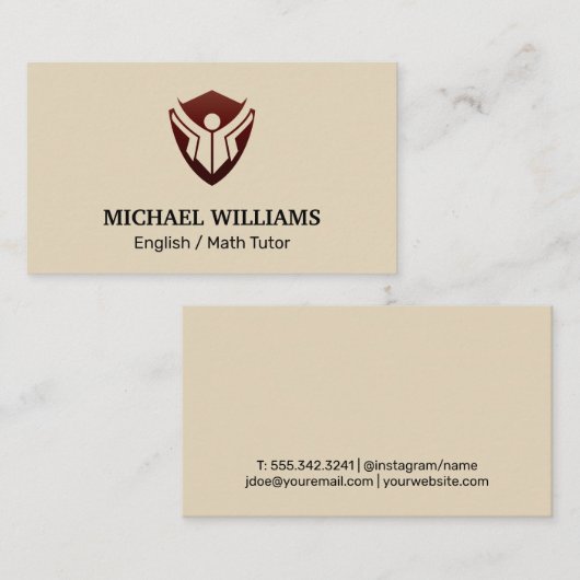 Onderwijs Logo Visitekaartje (Voorkant / Achterkant)