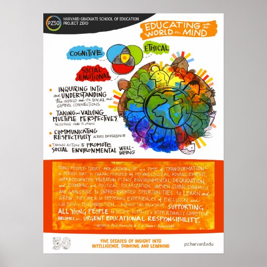 Onderwijs met de wereld in gedachten - PZ50-Poster Poster (Voorkant)