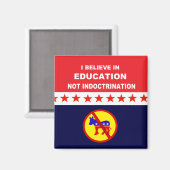 Onderwijs niet indoctrineren magneet (Voorkant / Achterkant)