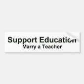 Onderwijs ondersteunen bumpersticker (Voorkant)