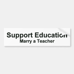 Onderwijs ondersteunen bumpersticker