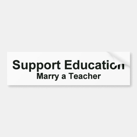 Onderwijs ondersteunen bumpersticker (Voorkant)