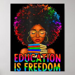 Onderwijs over zwarte geschiedenis is vrijheid Boe Poster