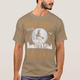 Onderwijs per dag, heks van acht vrouwen Halloween T-shirt