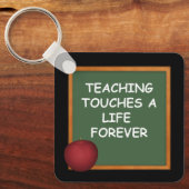 Onderwijs raakt een leven voor altijd op maat sleutelhanger (Voorkant)