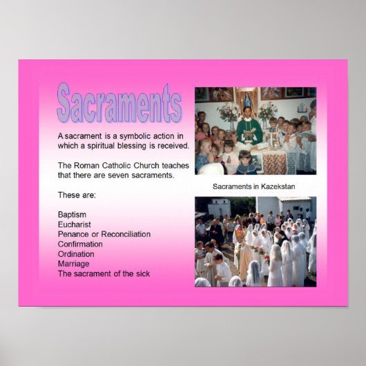 Onderwijs, Relgion, rooms-katholiek, heiligdommen Poster (Voorkant)