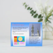Onderwijs, religie, islam, islamitische gebouwen briefkaart (Staand voorkant)