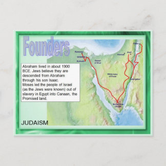 Onderwijs, religie, jodendom, oprichters briefkaart