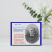 Onderwijs, religie, Martin Luther Briefkaart (Staand voorkant)