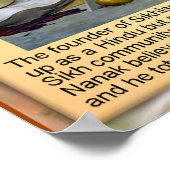 Onderwijs, religie, oprichter van het sikhisme, Gu Poster (Hoek)