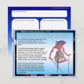 Onderwijs, uitvoerende kunsten, Indonesische schad Briefkaart (Voorkant / Achterkant)