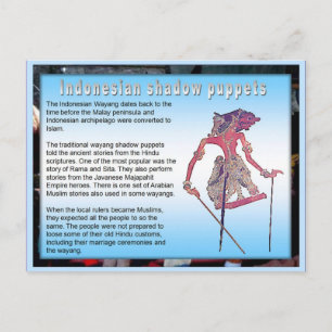 Onderwijs, uitvoerende kunsten, Indonesische schad Briefkaart