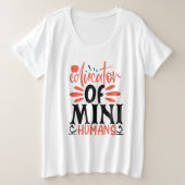 Onderwijs van Mini Humans Grote Maat T-shirt (Design voorkant)