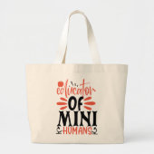 Onderwijs van Mini Humans Grote Tote Bag (Voorkant)