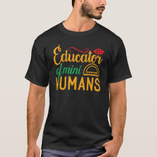 Onderwijs van mini Humans Retroleraar T-shirt