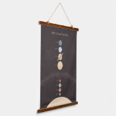 Onderwijs voor zonnestelsel Classroom Decor Hangend Wandkleed (Gebogen)