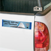 Onderwijs voordat u vaccineert bumpersticker (Op Truck)