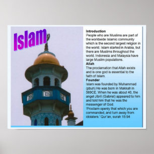Onderwijs, wereldreligies, islam Feit File Poster