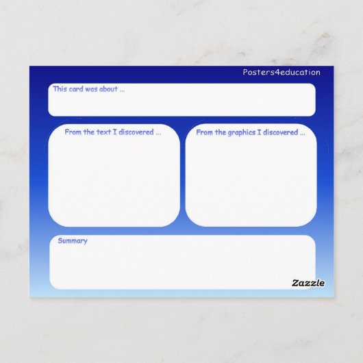 Onderwijs, wetenschap, bloemen en voortplanting briefkaart (Achterkant)