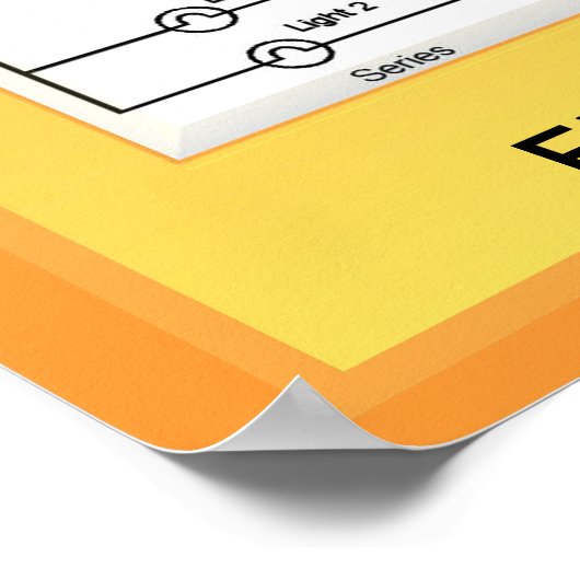 Onderwijs, wetenschap, elektrische circuits poster (Hoek)