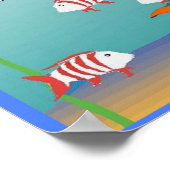 Onderwijs, wetenschap, onderwatervoedselketen poster (Hoek)