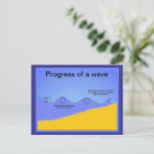 Onderwijs, Wetenschap, Voortgang van een golf Briefkaart (Staand voorkant)