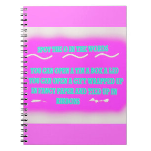 ONDERWIJS WOORDEN ONTWERP ROZE NOTITIEBOEK