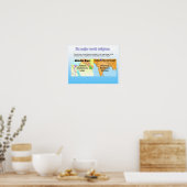 Onderwijs, zes grote wereldreligies poster (Keuken)