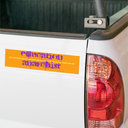 onderwijsanarchist; bumpersticker (Op Truck)