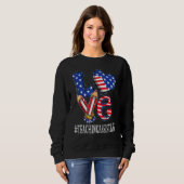 Onderwijsassistent Liefde Vlag Van De Vs Vuurwerk  Trui (Voorkant volledig)