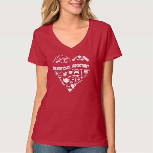 Onderwijsassistent Schattig T-shirt (Voorkant)