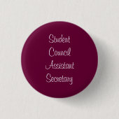 Onderwijsassistent-secretaris Ronde Button 3,2 Cm (Voorkant)