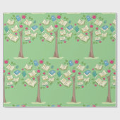 Onderwijsboom van kennis met boeken cadeaupapier (Vlak)