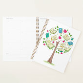 Onderwijsboom van kennis met boeken planner