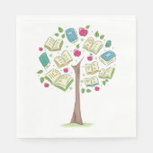 Onderwijsboom van kennis met boeken servet (Voorkant)