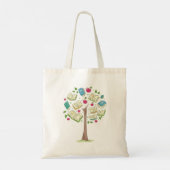 Onderwijsboom van kennis met boeken tote bag (Achterkant)